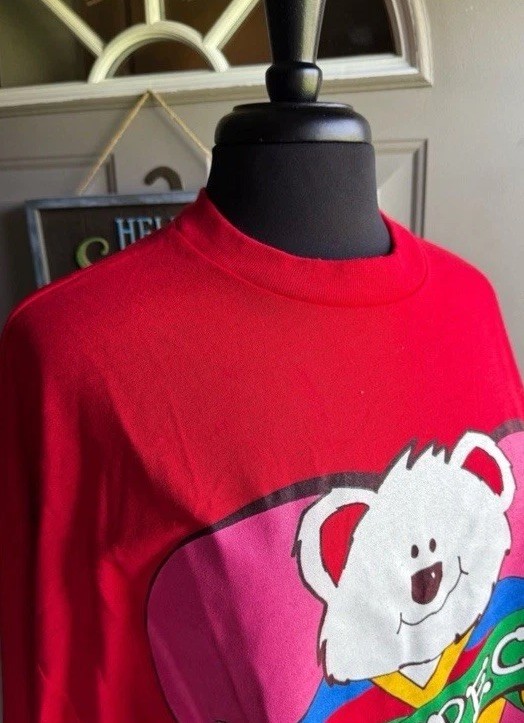 Vintage 1994 Jennifer Dale Beary Special colorful heart bear nightgown, one size