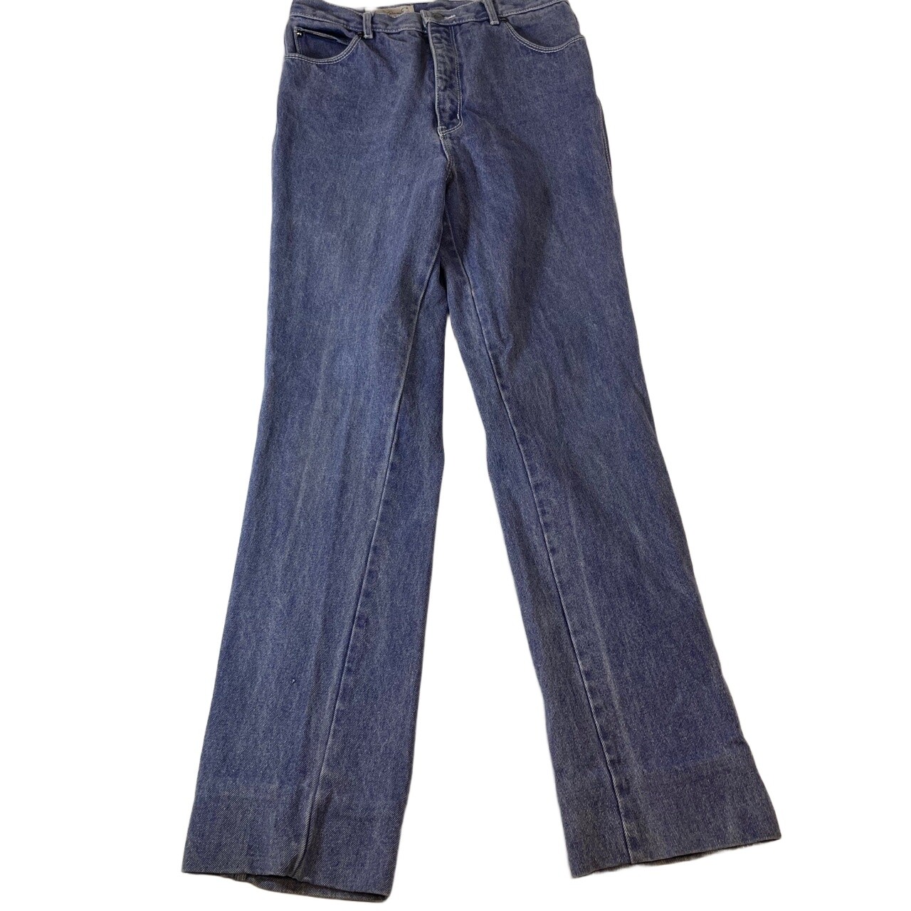 Gloria Vanderbilt Vintage Blue Denim High Waisted Five Pocket Straight Leg Jeans