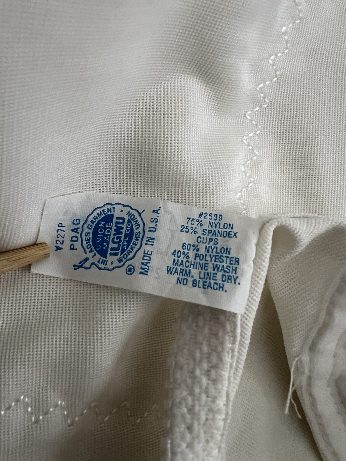 Subtract Vintage Ivory All In One Shapewear Bodysuit 38C Union Label Cottagecore