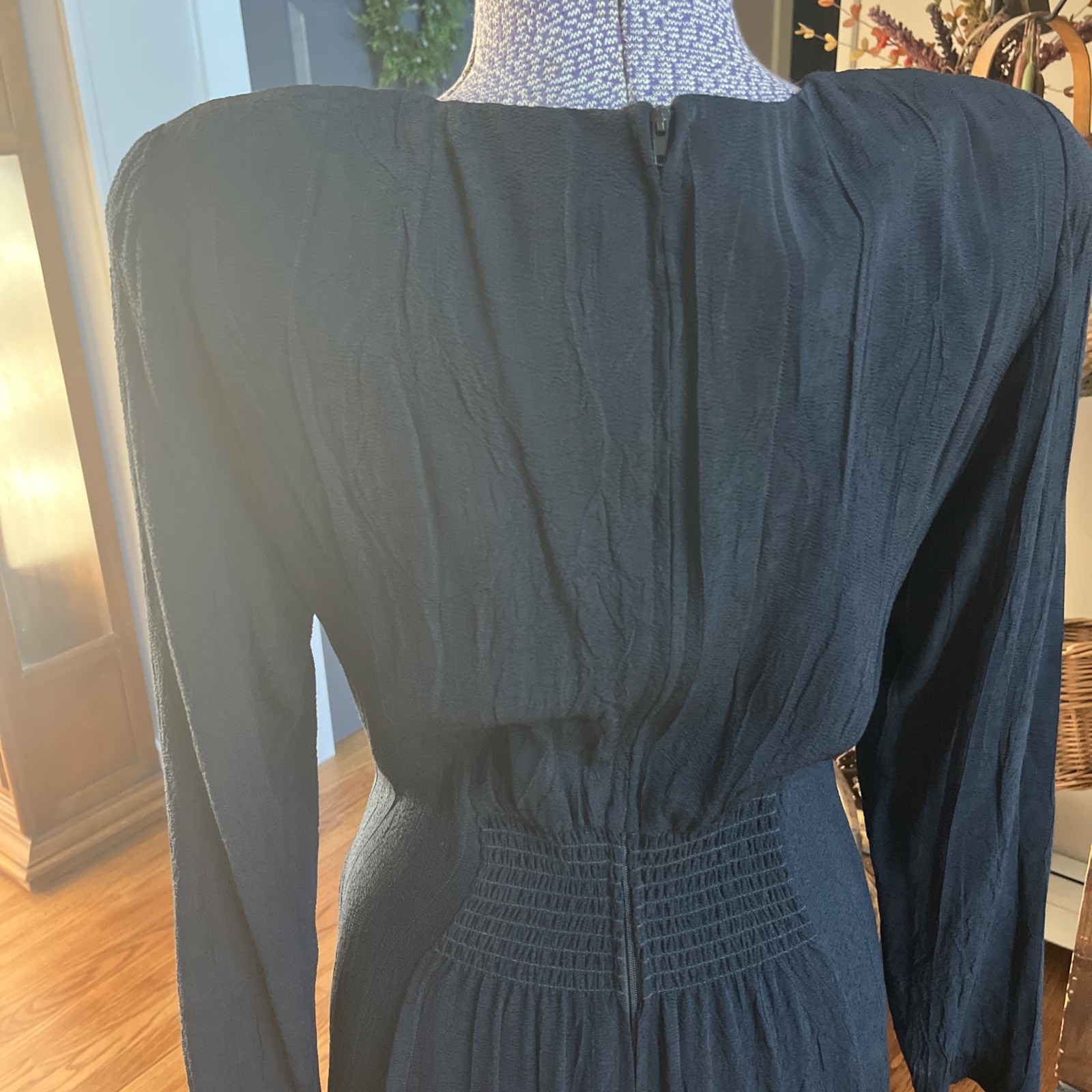 Vintage 90’s J.B.S. Ltd Women’s Dress Sz 6 Rayon Blue Midi Long