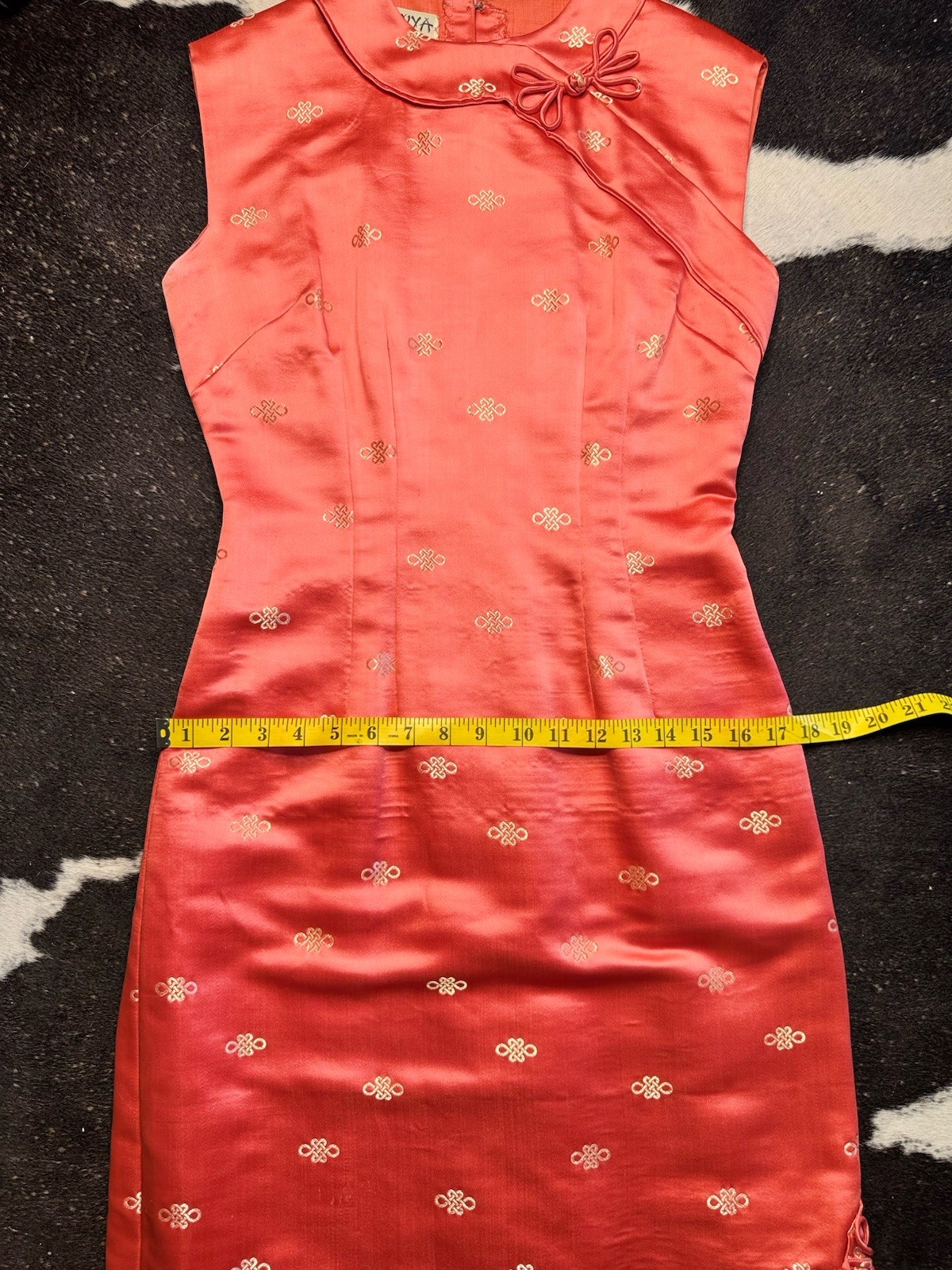 Vintage 1950S Chenogasm Wiggle Dress Made In USA Resort Wear Dress Rust Color
