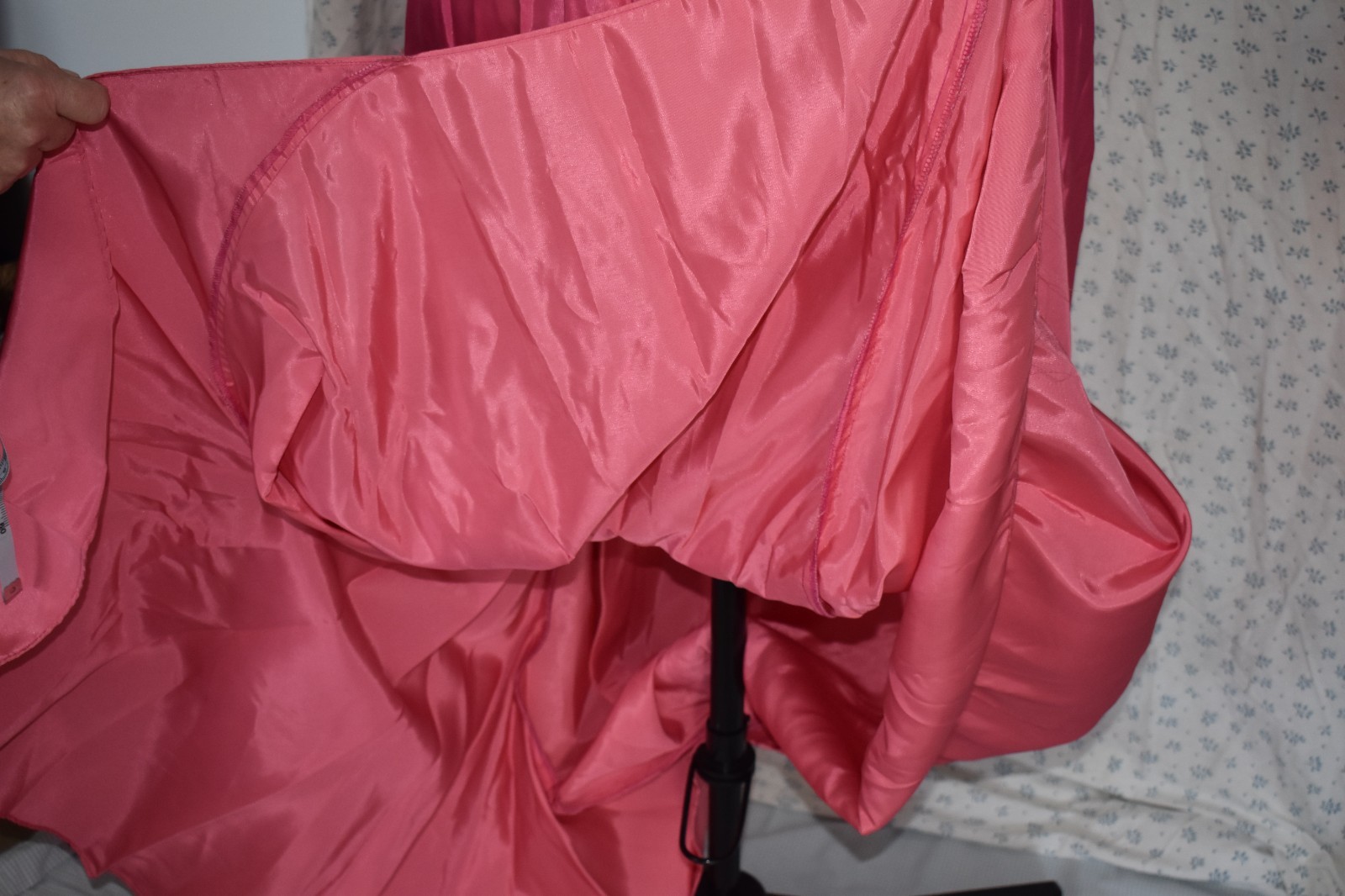 JCPenny Vintage Juniors 9 Hot Pink Long Prom Party Dress Taffeta Floor Length