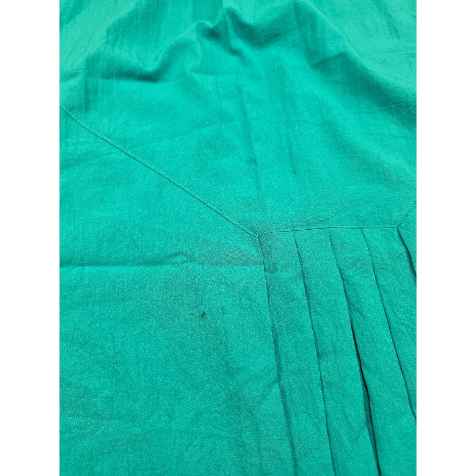 Vintage 80s Colorblock 3 Piece Skirt Set Teal Purple Geometric Women L Large
