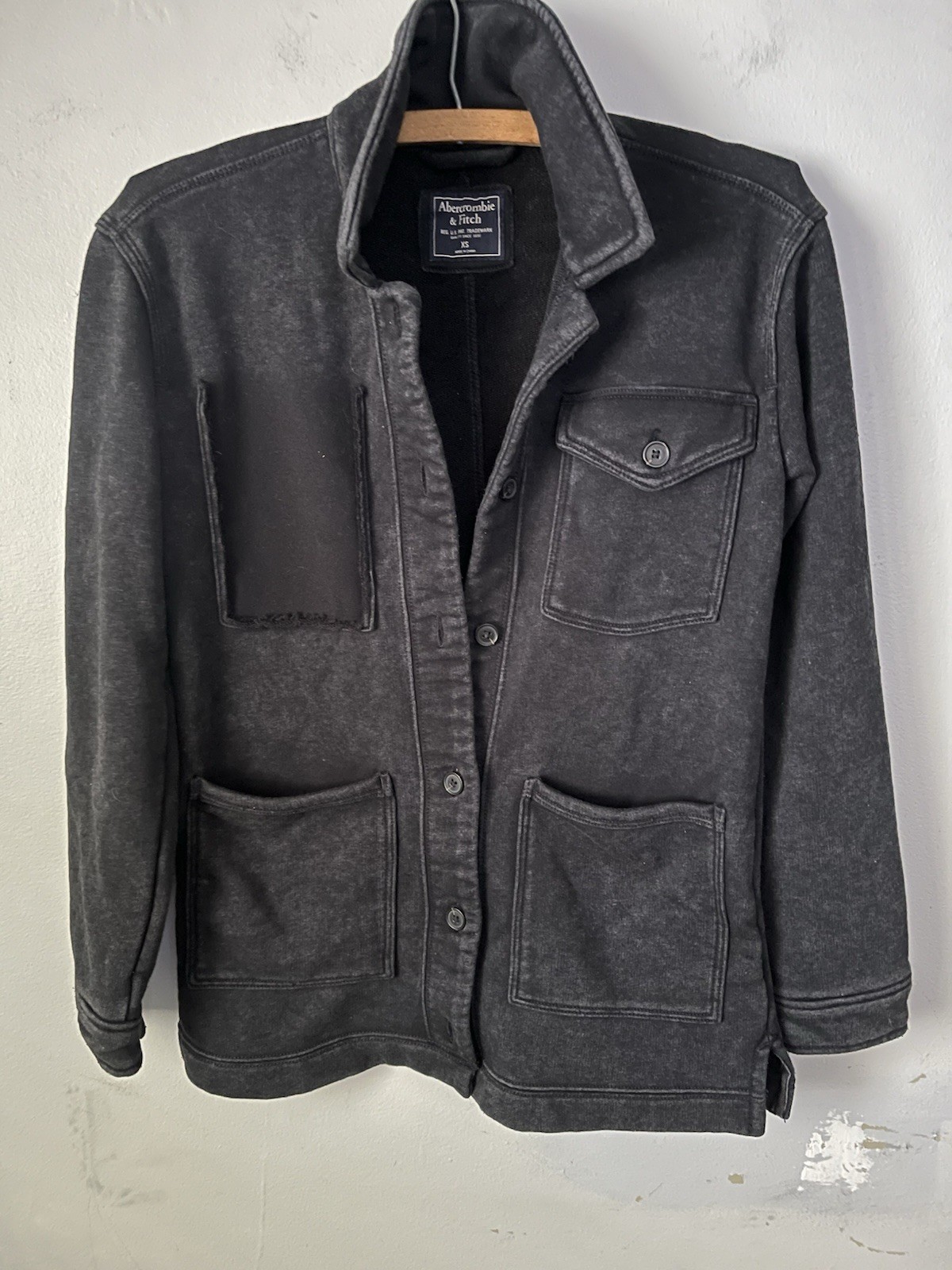Abercrombie & Fitch Vintage Jacket Y2K Grunge Worn Faded Whimsygoth Goth 90s XS