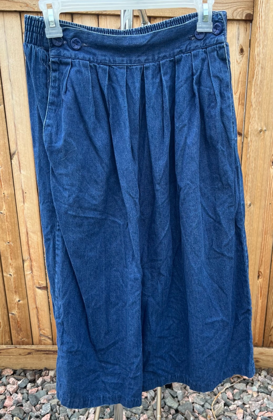 Women’s Vintage Kensington Square Western Denim Maxi Skirt 1980/90’s Size Medium