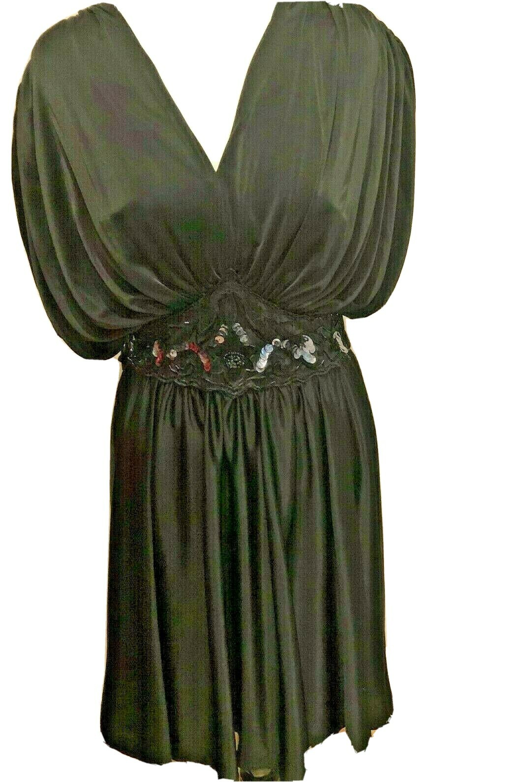 Vintage Dress Women’s Size 12 L. Rothschild Black Beaded Sequins Party 80’s