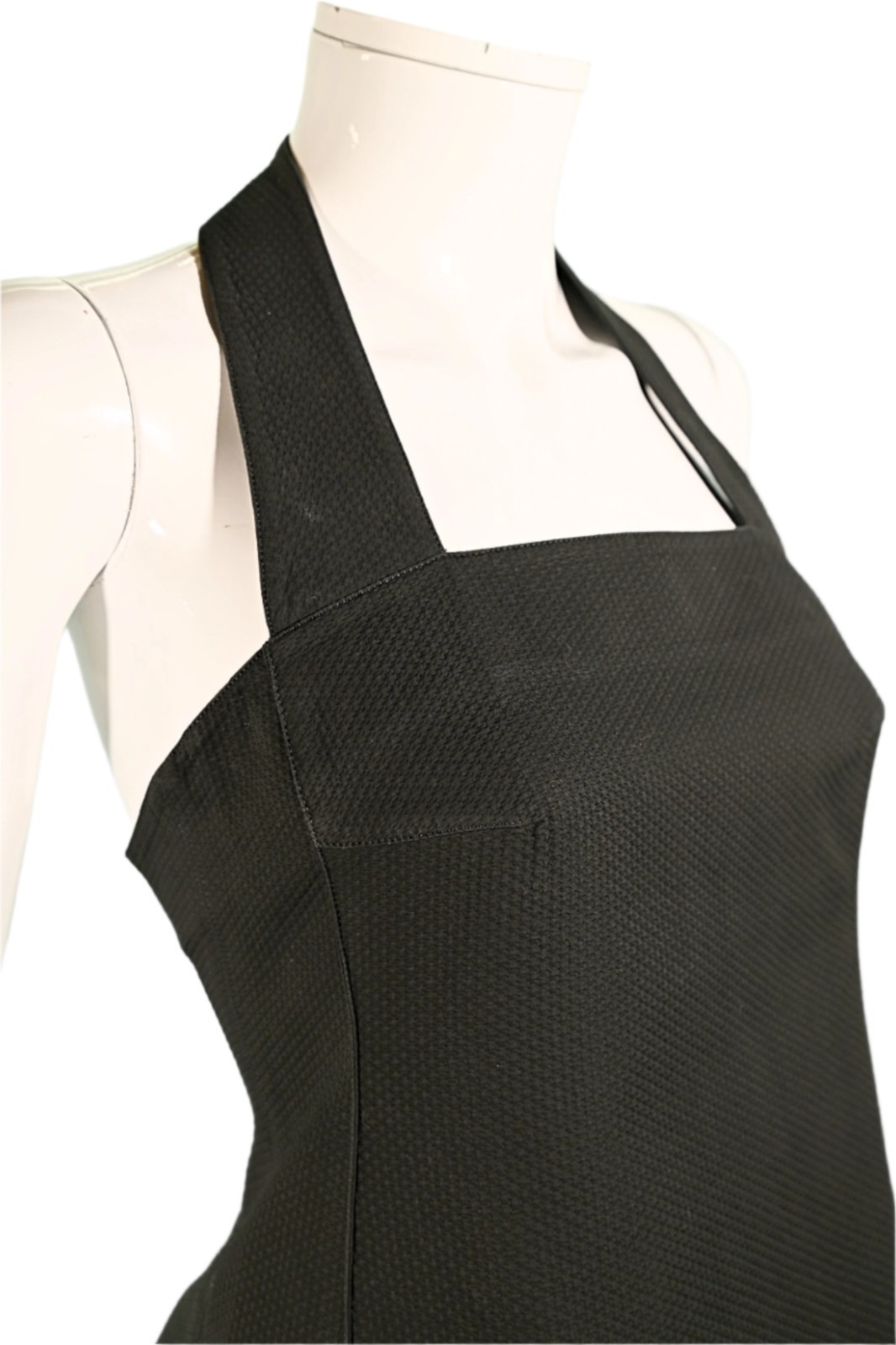 Vintage Claude Montana Black Mini Halter Dress, 'Montana’ Made in Italy XS/XXS