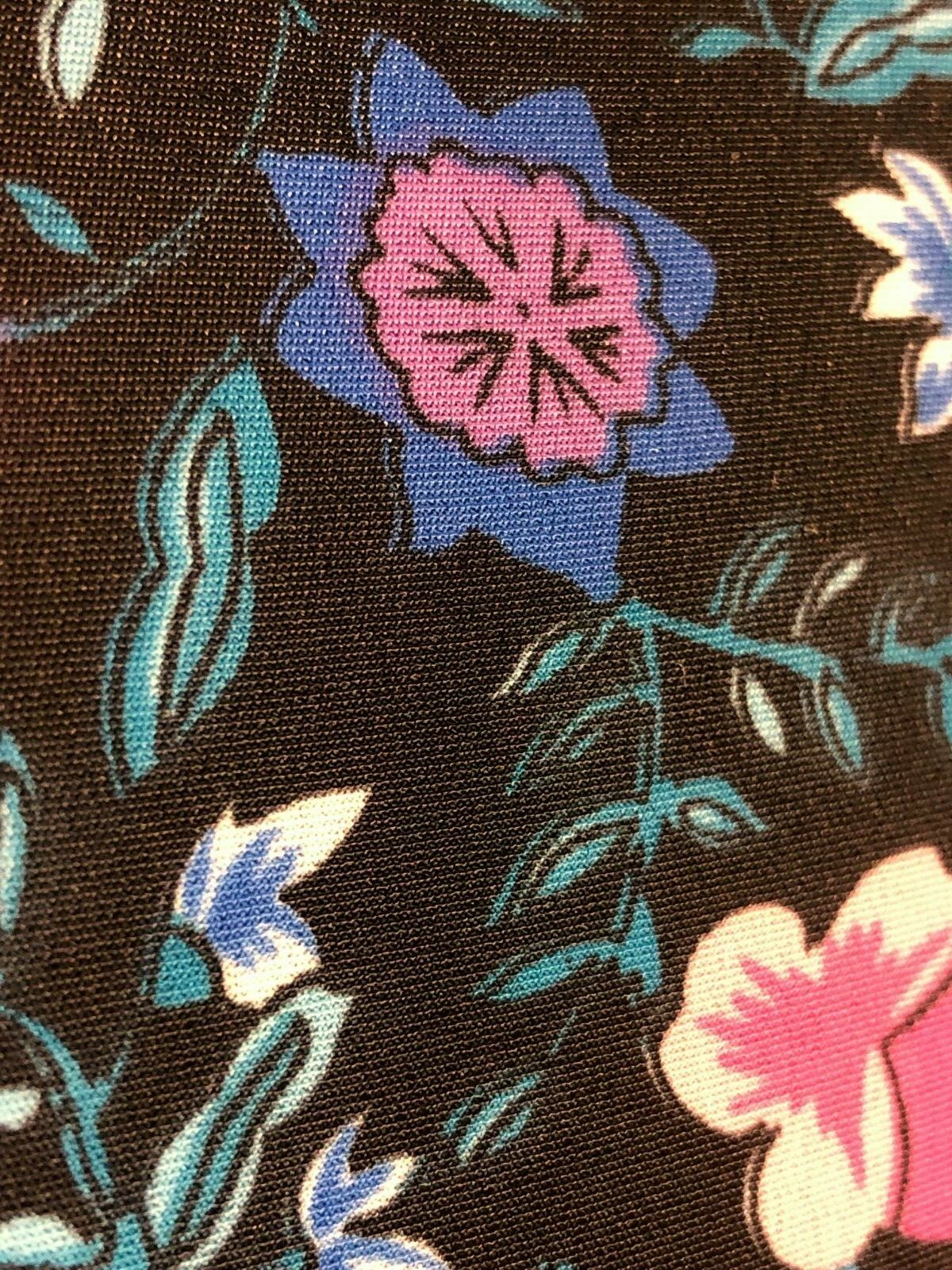 EUC 1980s vtg Caroline Wells Collection poly floral belted peplum dress, sz 10P