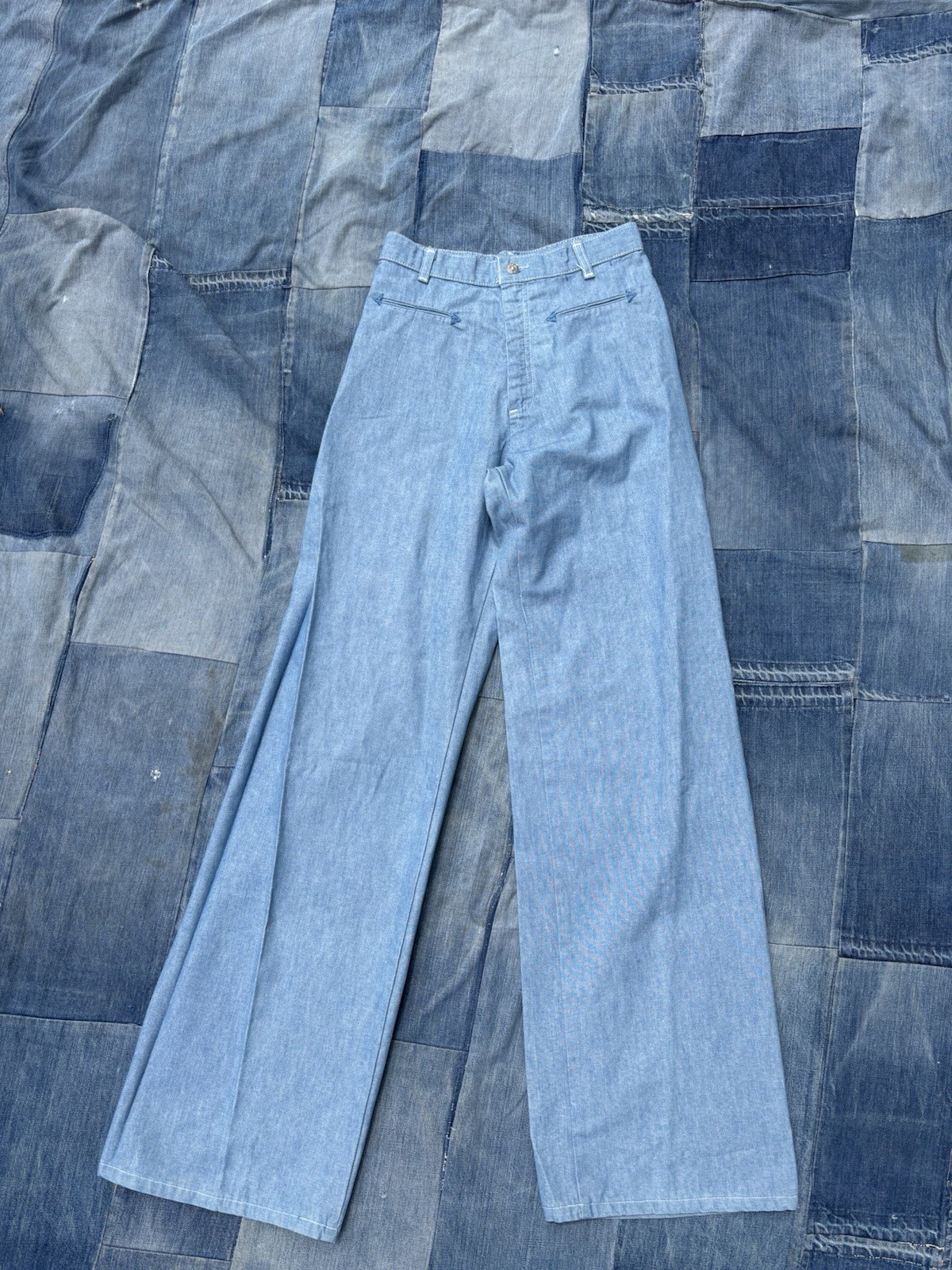Vtg 1970s Levi’s Pacific Pride Womens Western pincheck Pants 26×31 White Tab