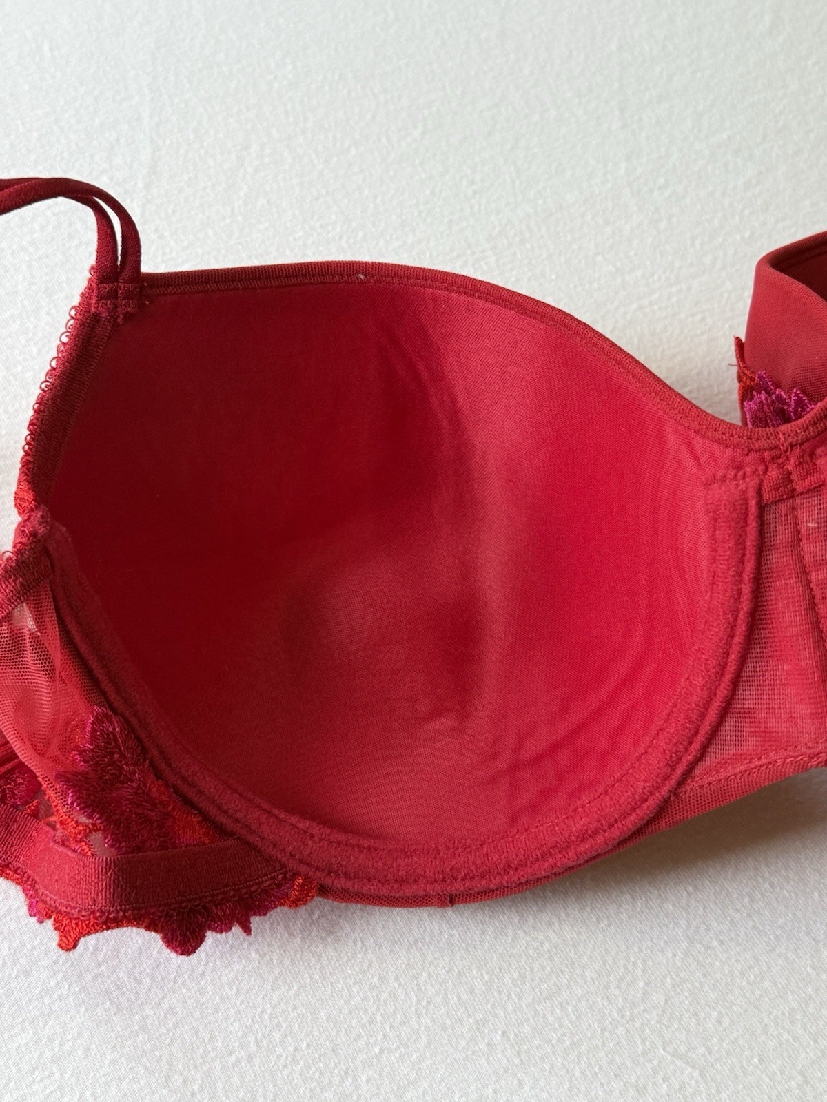 Vintage NATORI 133102 Women’s Size 34D Underwire Molded Contour Bra Red