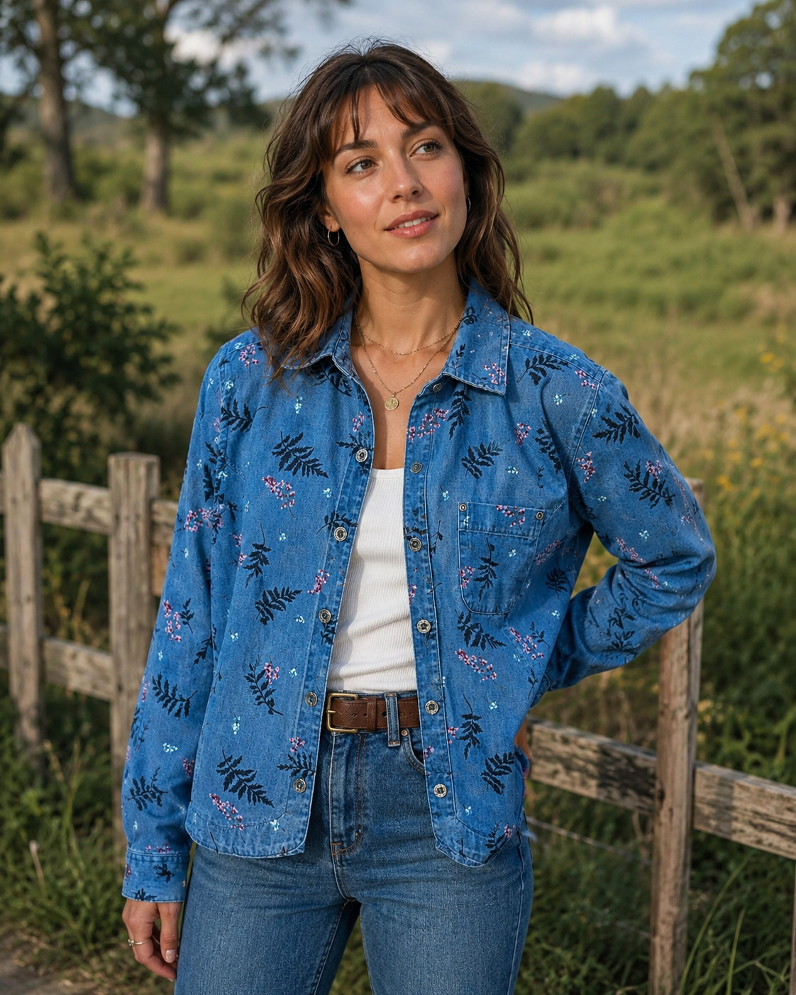 Vintage Crazy Horse Liz Claiborne Shirt Jacket Size M, 90’s, Cottagecore