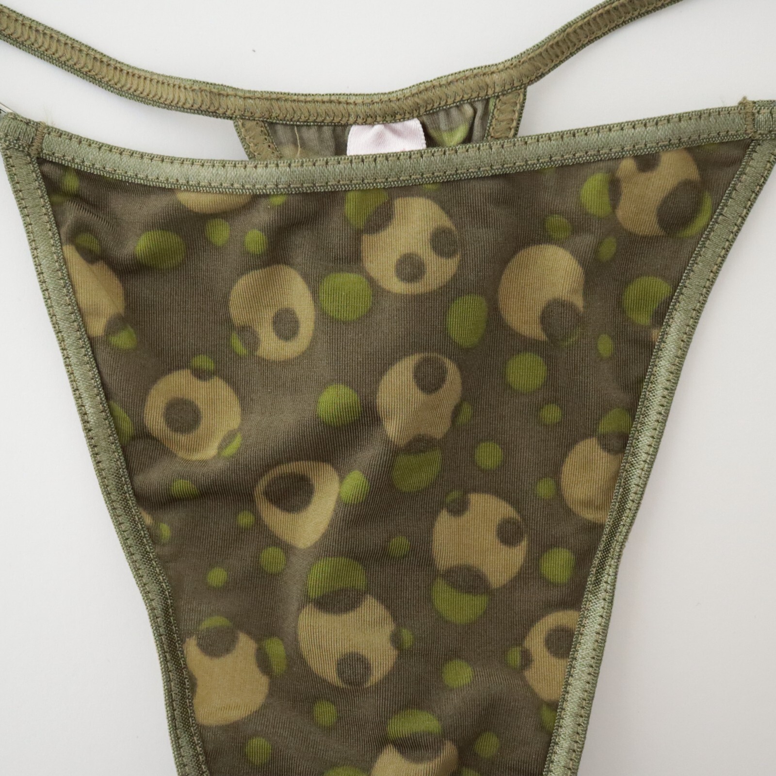 VTG Victoria’s Secret Y2K Semi-Sheer Silky Thong V-String Panty SMALL