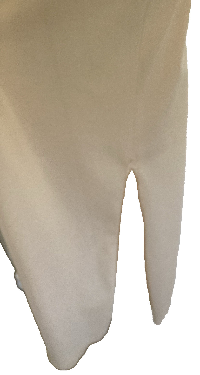 VTG Vanity Fair Beige Nylon Antron III Full Slip Dress Lingerie Lace Size 34 LL