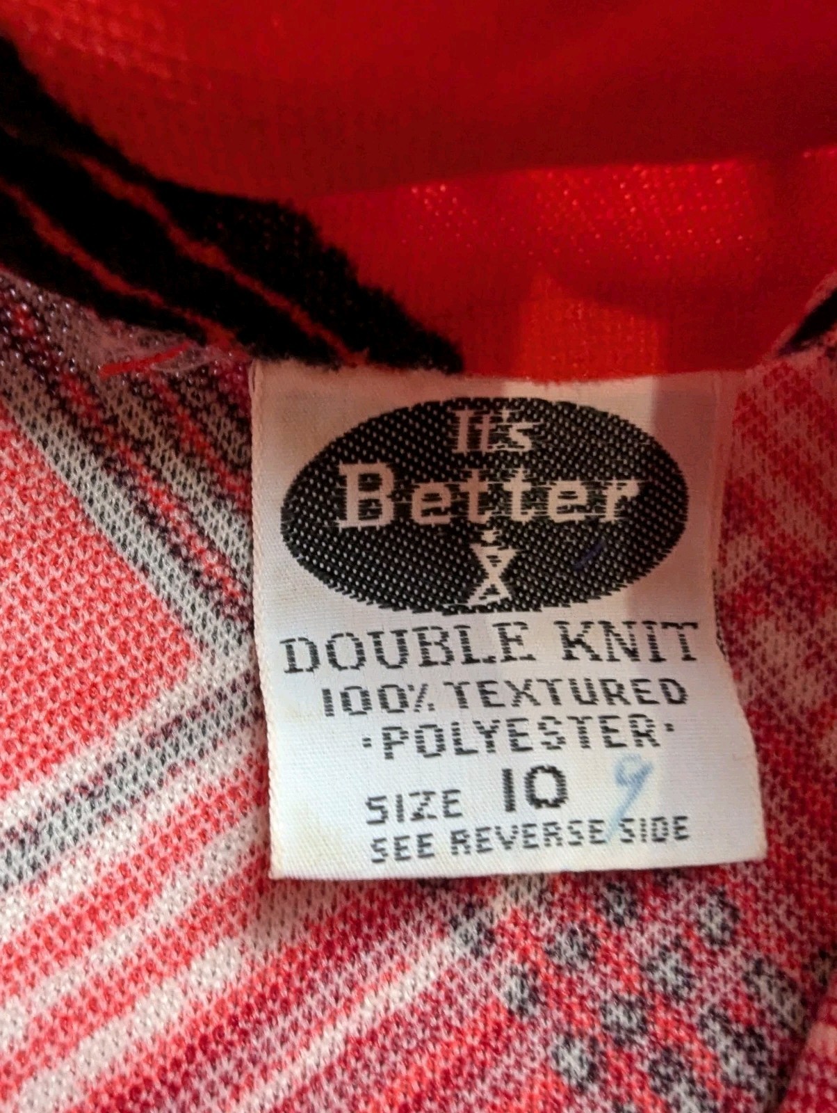 Vintage 70’s Mod Schoolgirl Red Plaid It’s Better Polyester Knit Mini Dress S/M