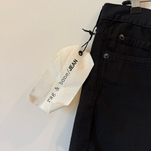 NWT rag & bone Black Denim Cutoff Jorts High Rise Shorts | Size 32 | $165