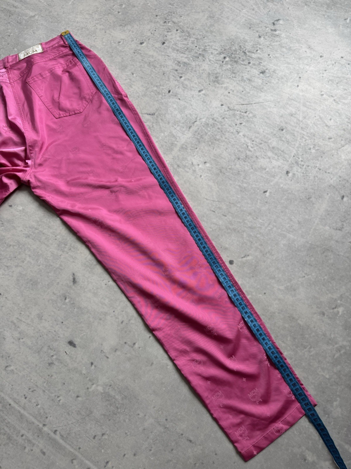 MCM baby Pink Vintage Retro Multilogo Pants Y2K Japanese Style De Luxe