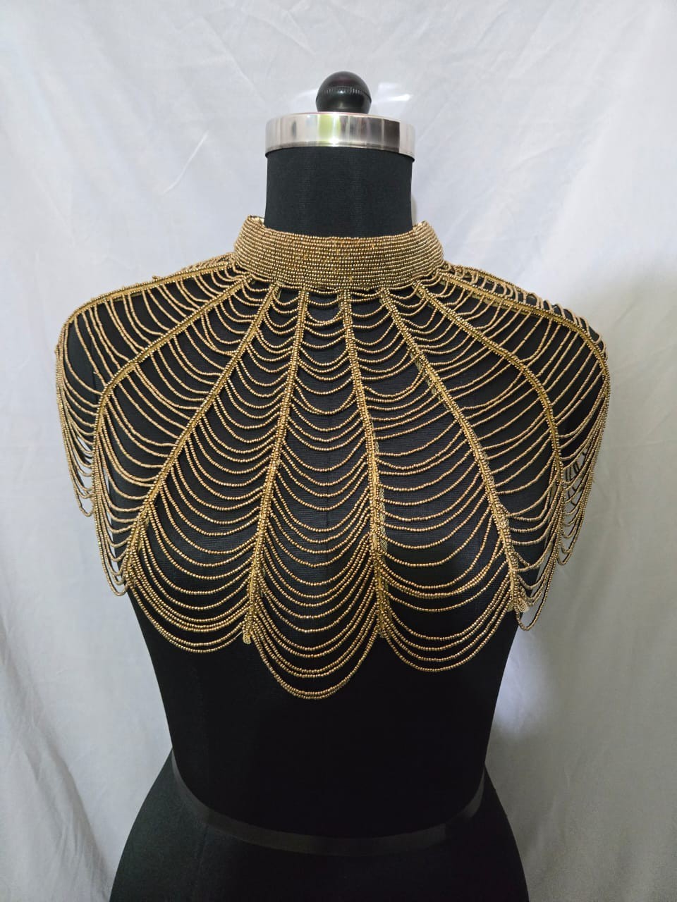 Golden Handmade Layered Pearl Style Exclusive Brand Design, Vintage Pearl Top