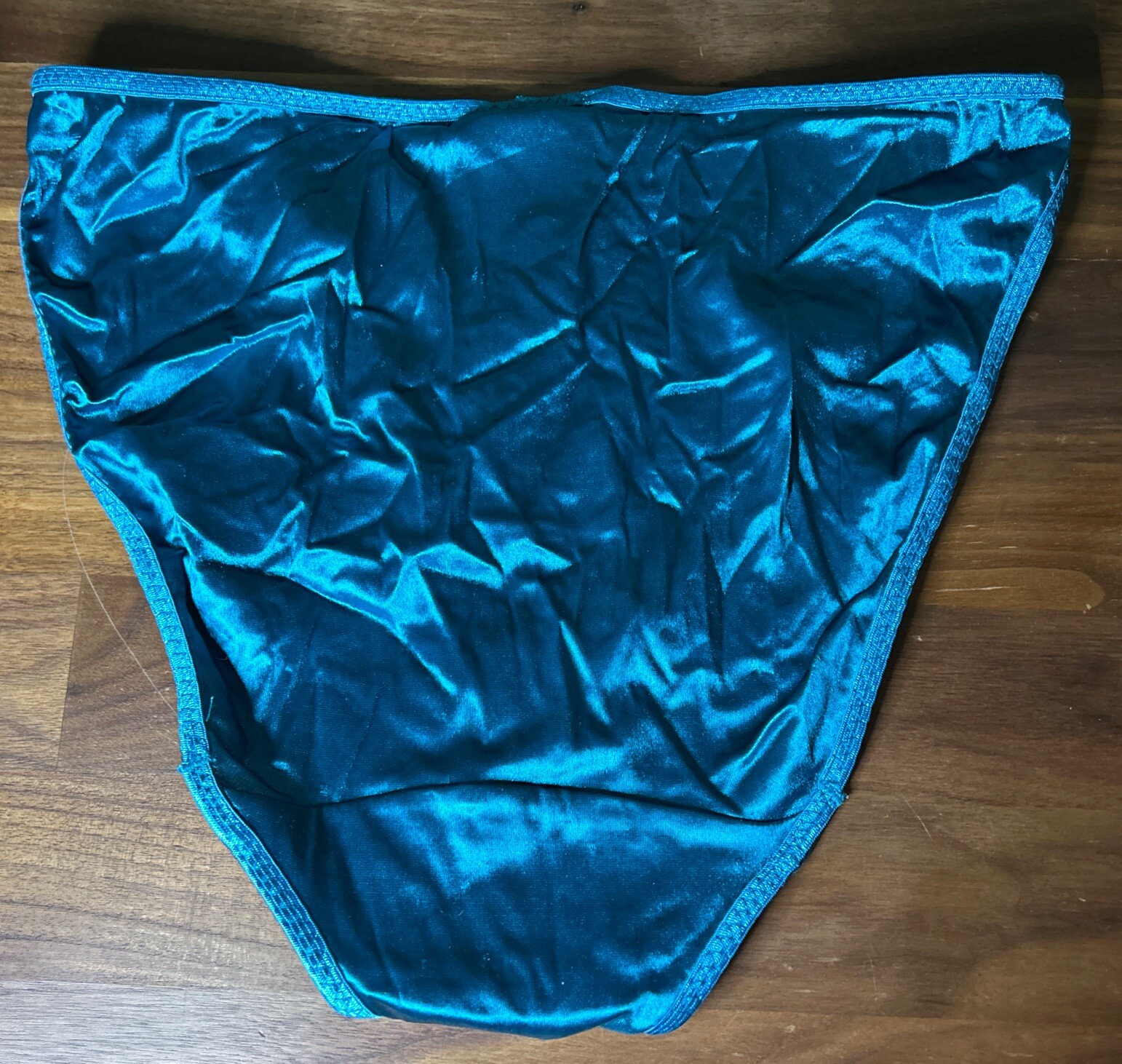 Vtg Morgan Taylor Second Skin Panties Double String 7/L High Cut Satin Nylon Y2K