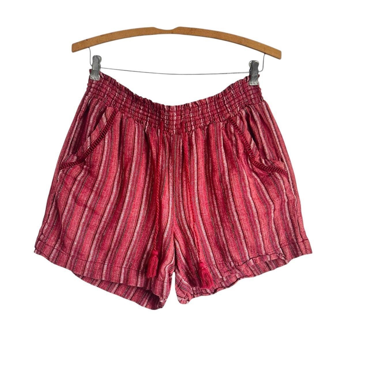 Briggs Red Striped Short Shorts: 90s, Y2K