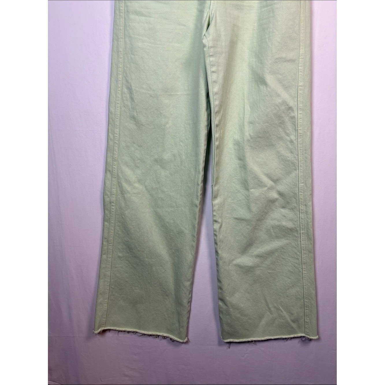 VERONICA BEARD Taylor Pistachio Green Wide Leg High Rise Jeans size 26
