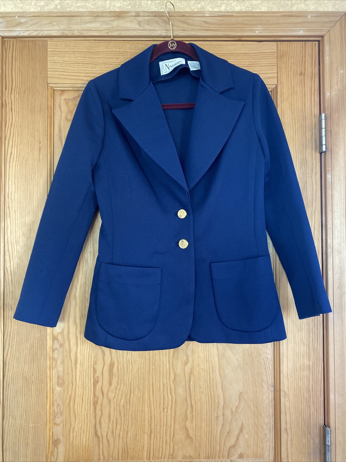 Vintage Nardis of Dallas Navy Blue Blazer No Size Tag. See measurements.