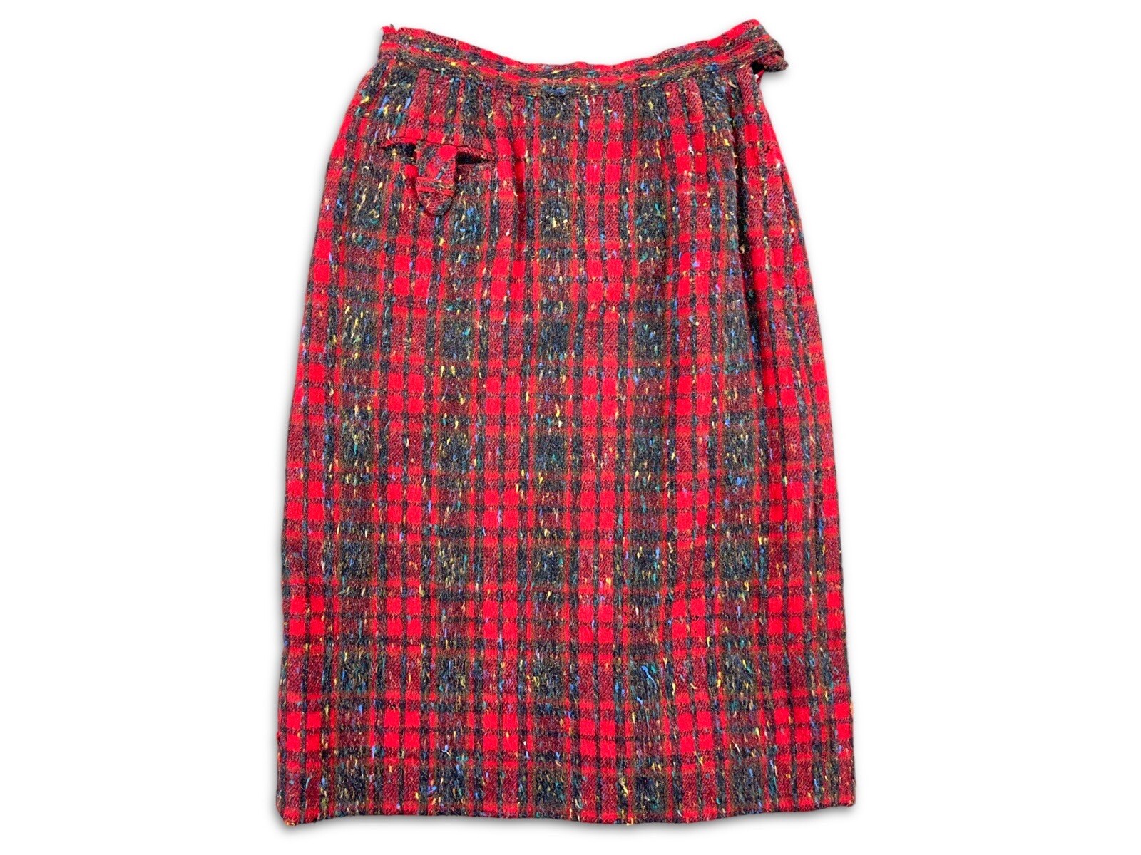 Vintage Century Boston Skirt Womens Tweed Wool Blend A Line Midi Ladies 24”