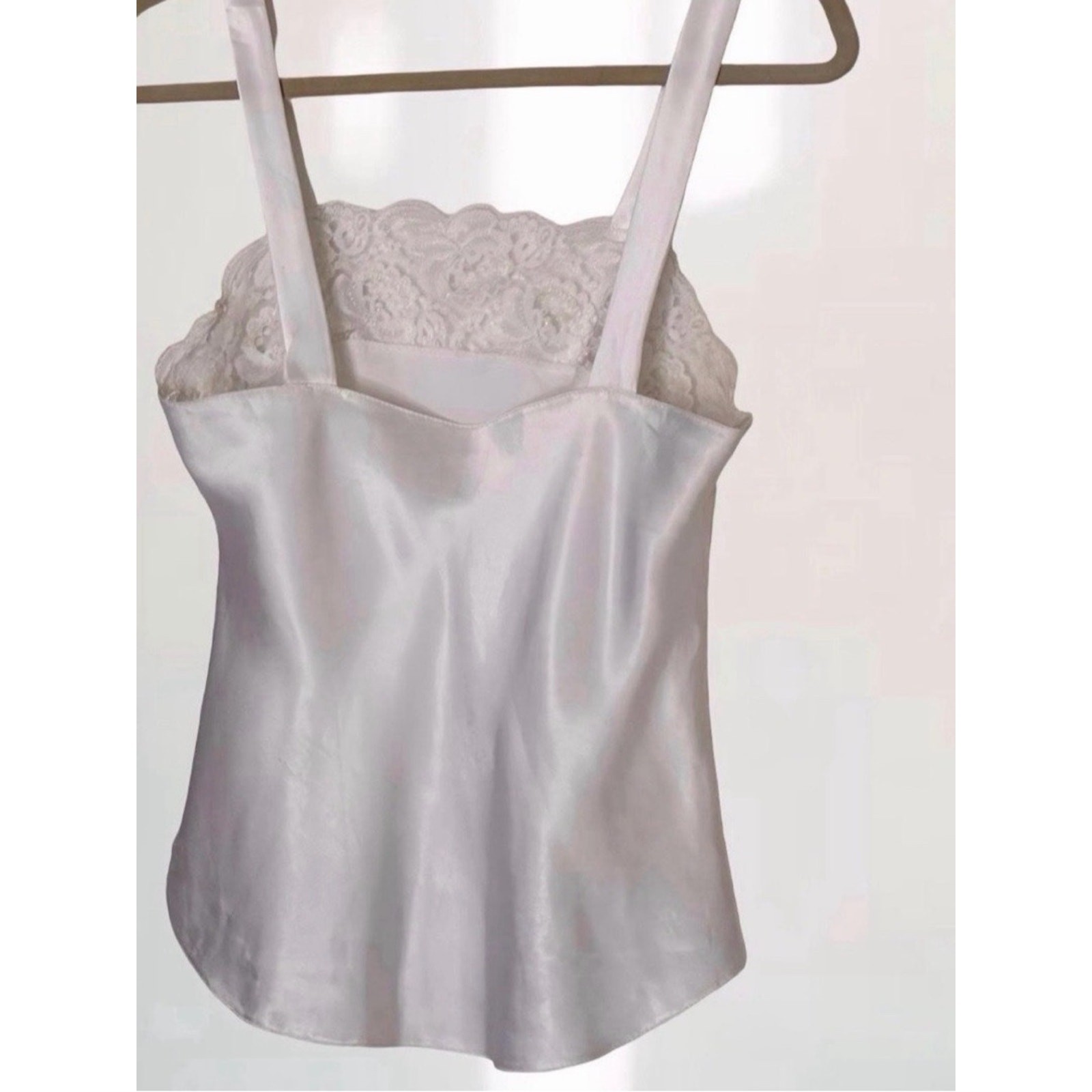Lucie Anne II Vintage Ivory Satin Camisole with Beaded Sequin Lace Size 32 (~XS)