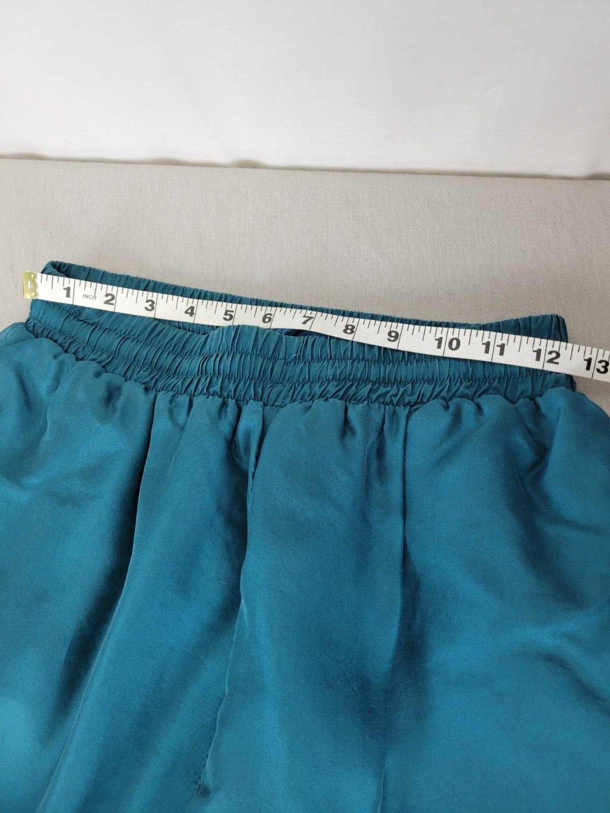 Out Brook Snap Up Track Suit 100% Silk Teal Stripes Boho 80’s Vintage