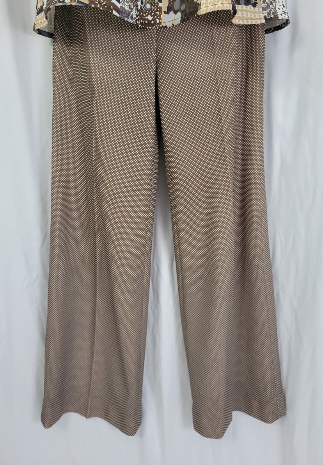 Vintage 2 Pc Top & Pants Set in Brown/Grey/White Size XS Maternity?