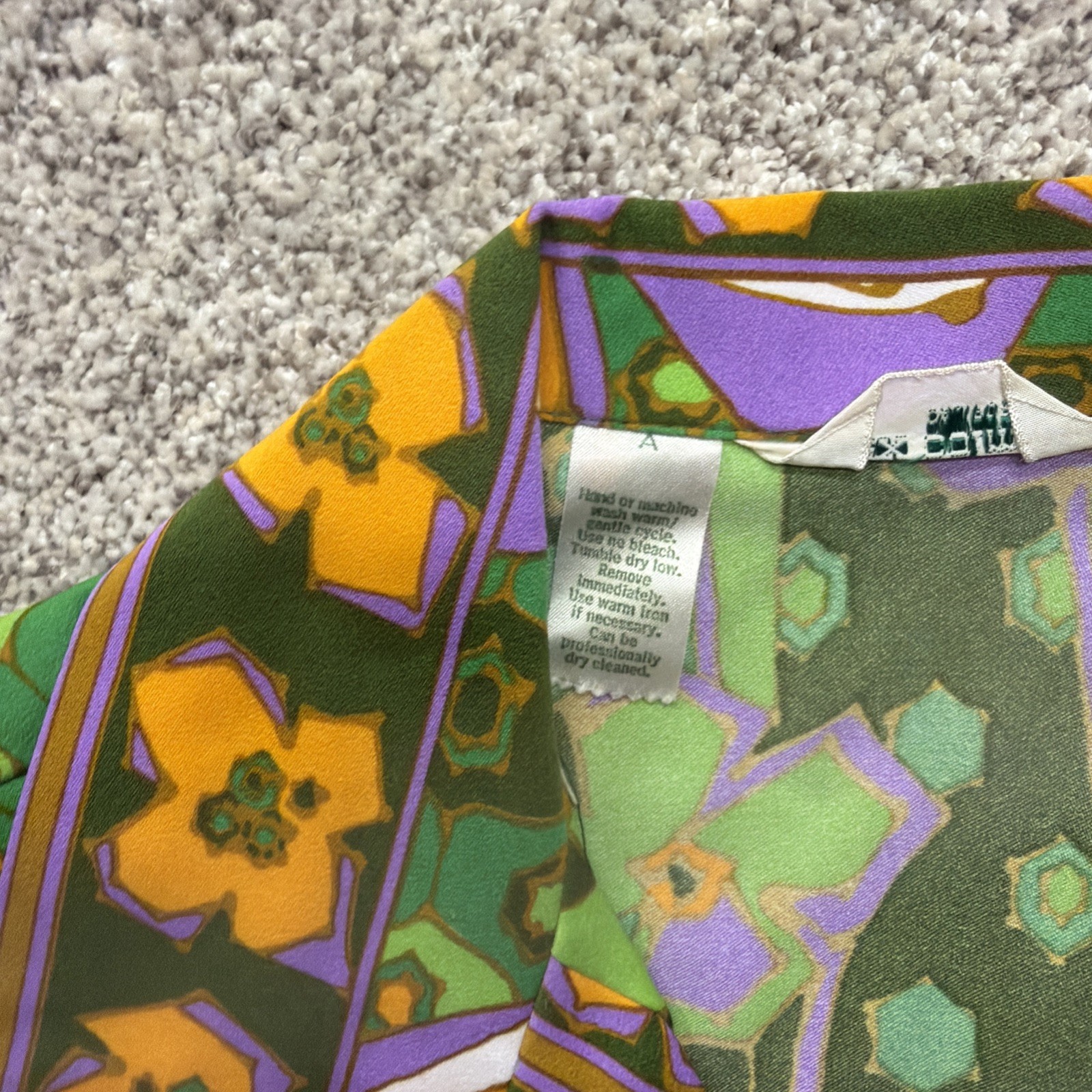 Vintage Alex Coleman California Blouse 60s 70s Mod Festival Size Medium