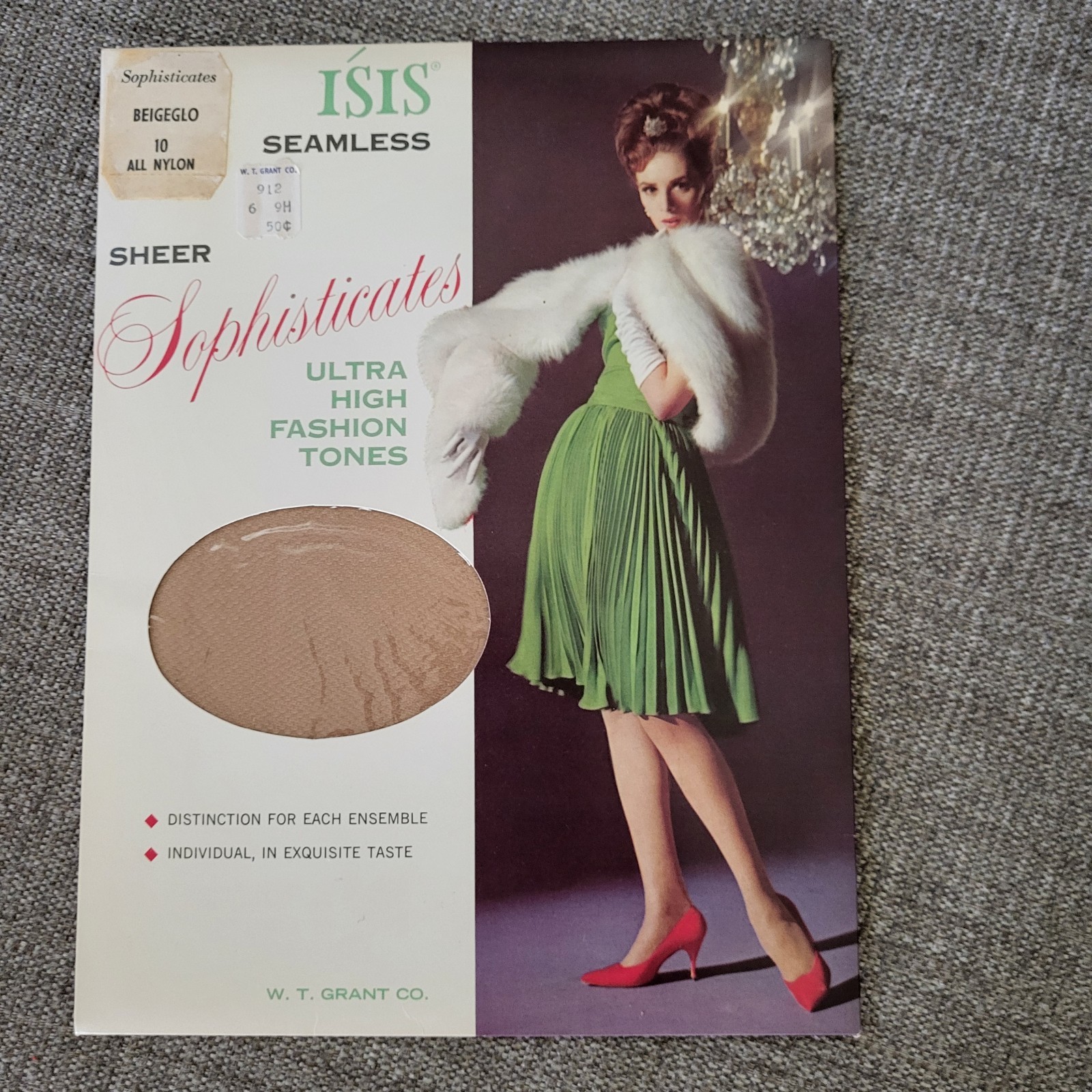 VTG ISIS Seamless Sheer Womens 10 Sophisticates Pantyhose New 60’s