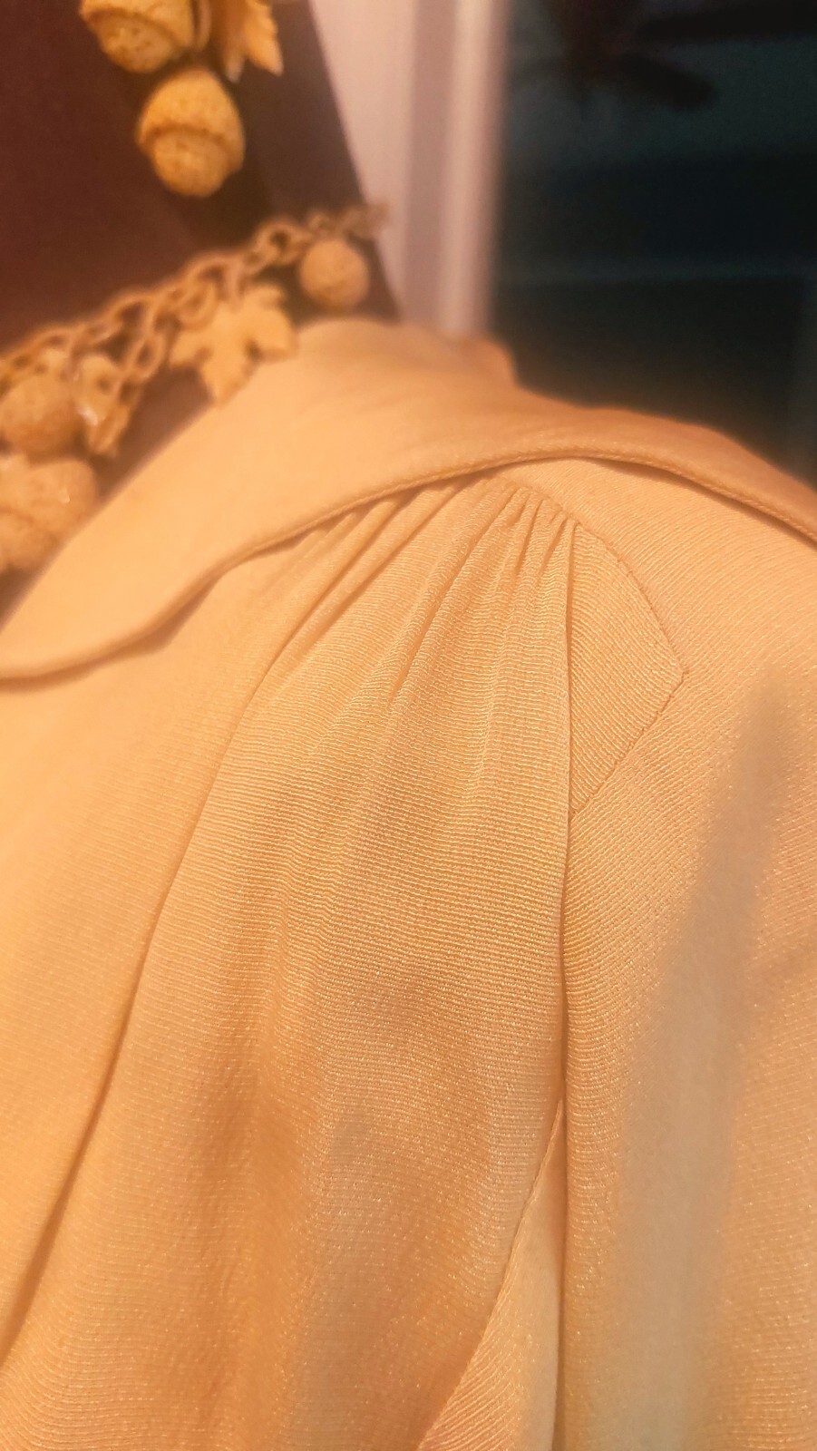1950s Lilli Diamond Chartreuse Rayon Dress, Bat Wing Sleeves, Swag, Train XS