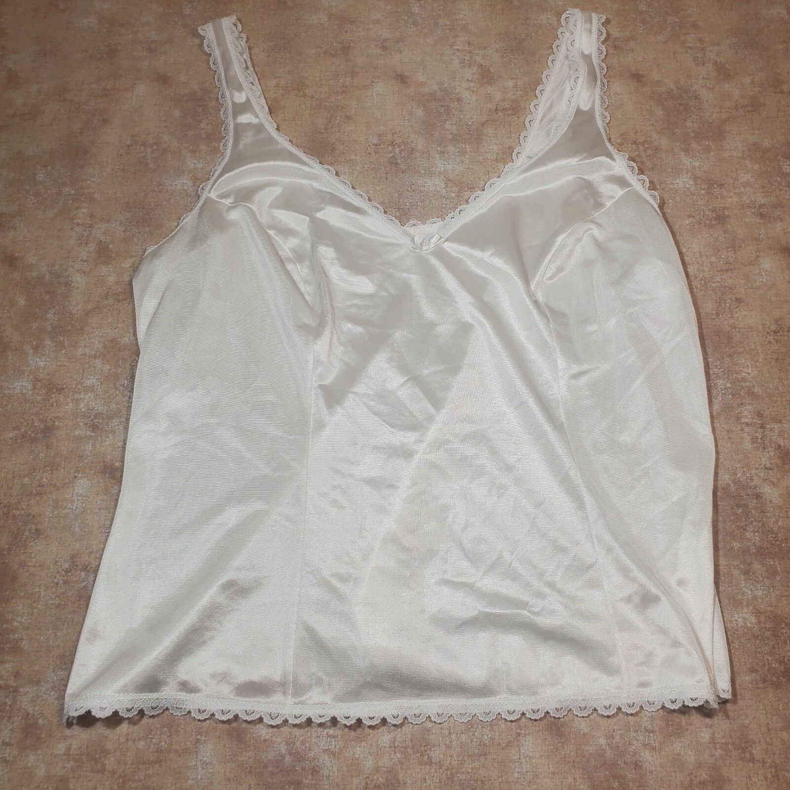 Vintage Sears Antron III Nylon Tank Slip Anti Cling Size 40 Made in USA