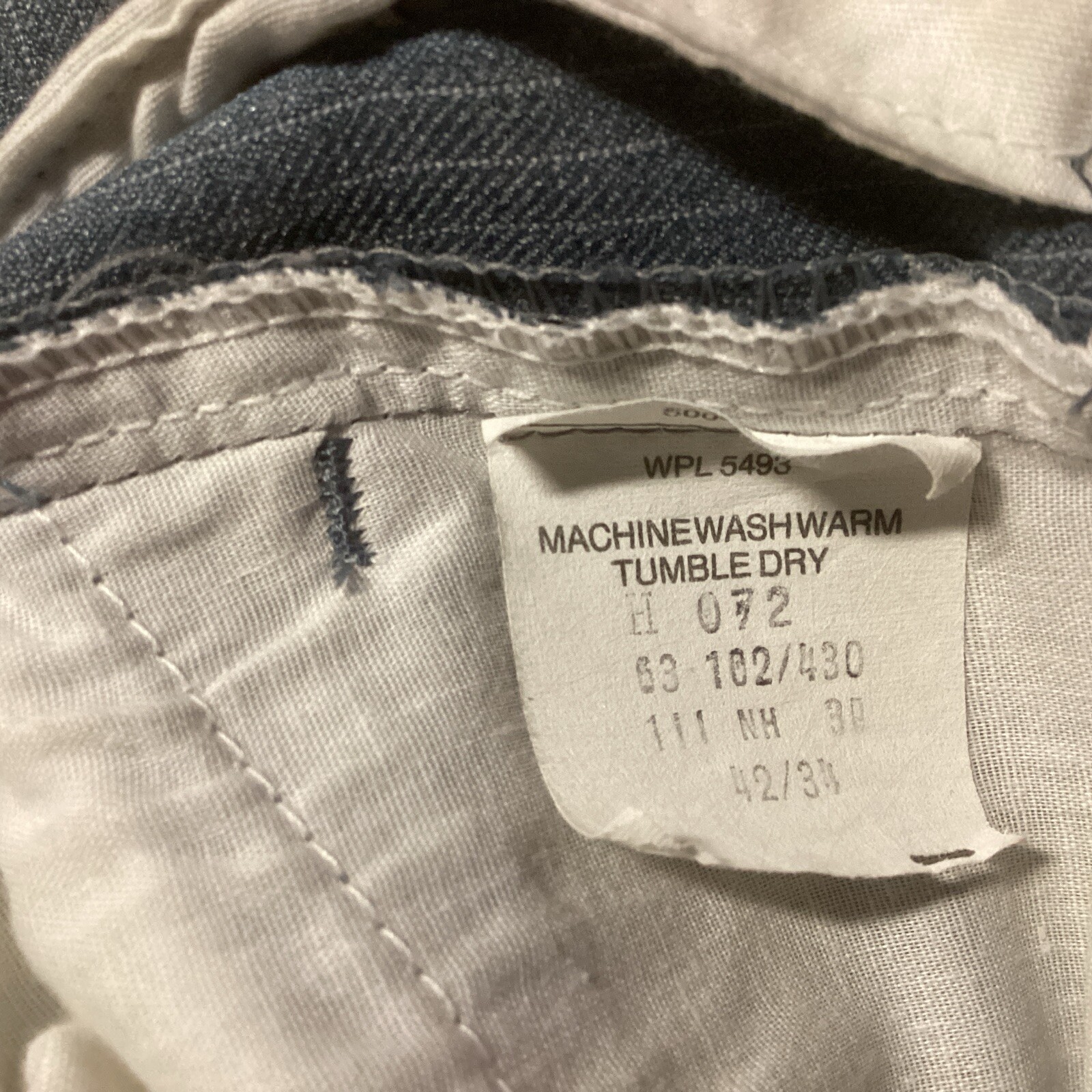 Vtg DC Dee Cee Brand Western Wear Pants Gray Striped 42×33 Pearl Snap