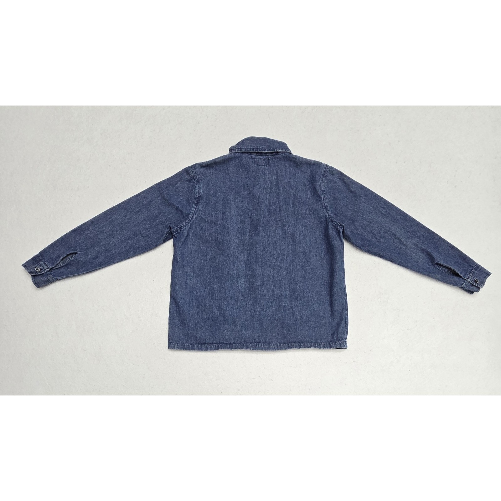 Tagwear Worldwide Vintage Blue Denim Penguin Embroidered Button Down Shirt Med