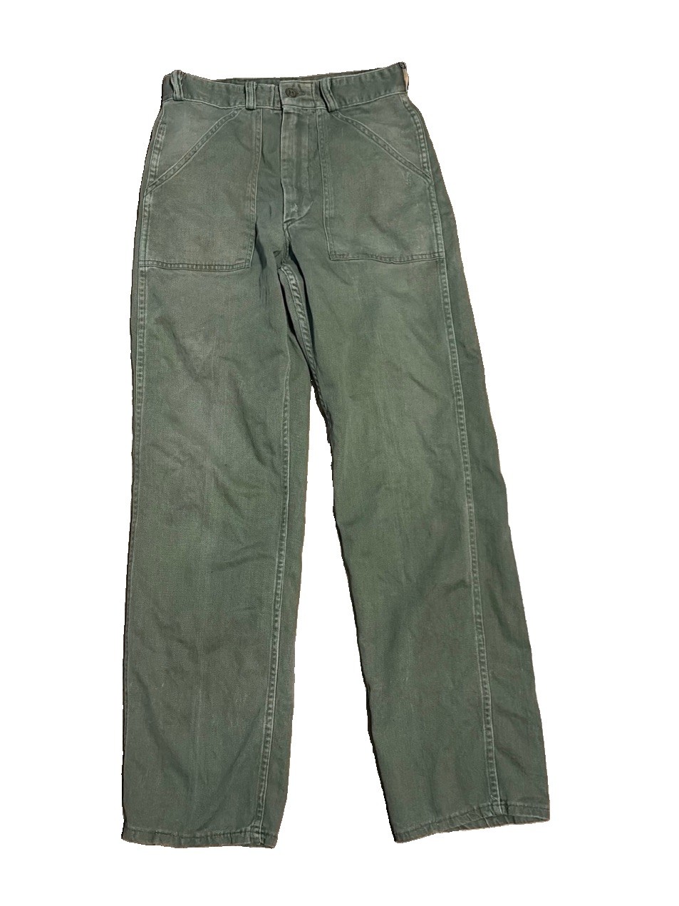 Vintage OG 107 Pants Womens Green Military Fatigue Trouser Cotton Sateen 28×31