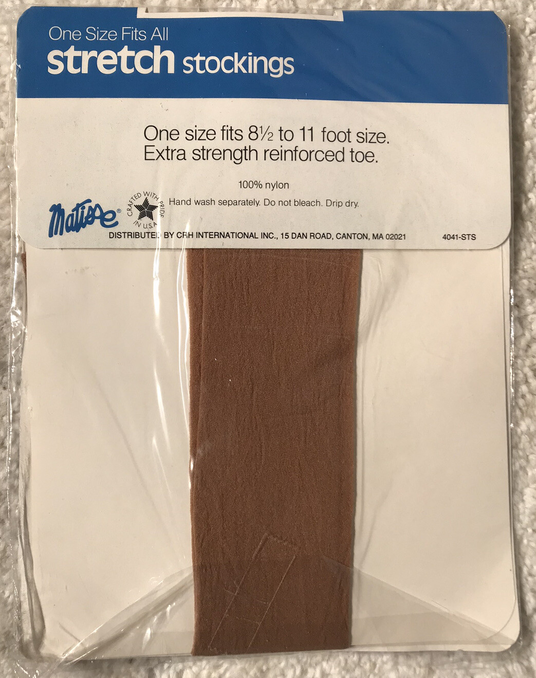 NOS Vintage Matisse Thigh High Stretch Stockings Beige One Size Fits All
