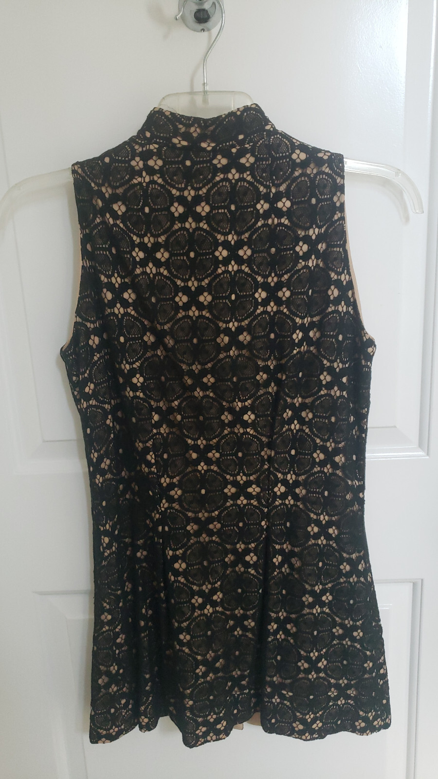 VTG 60s Stephen O’Grady sleeveless button-up collared black top size s/m