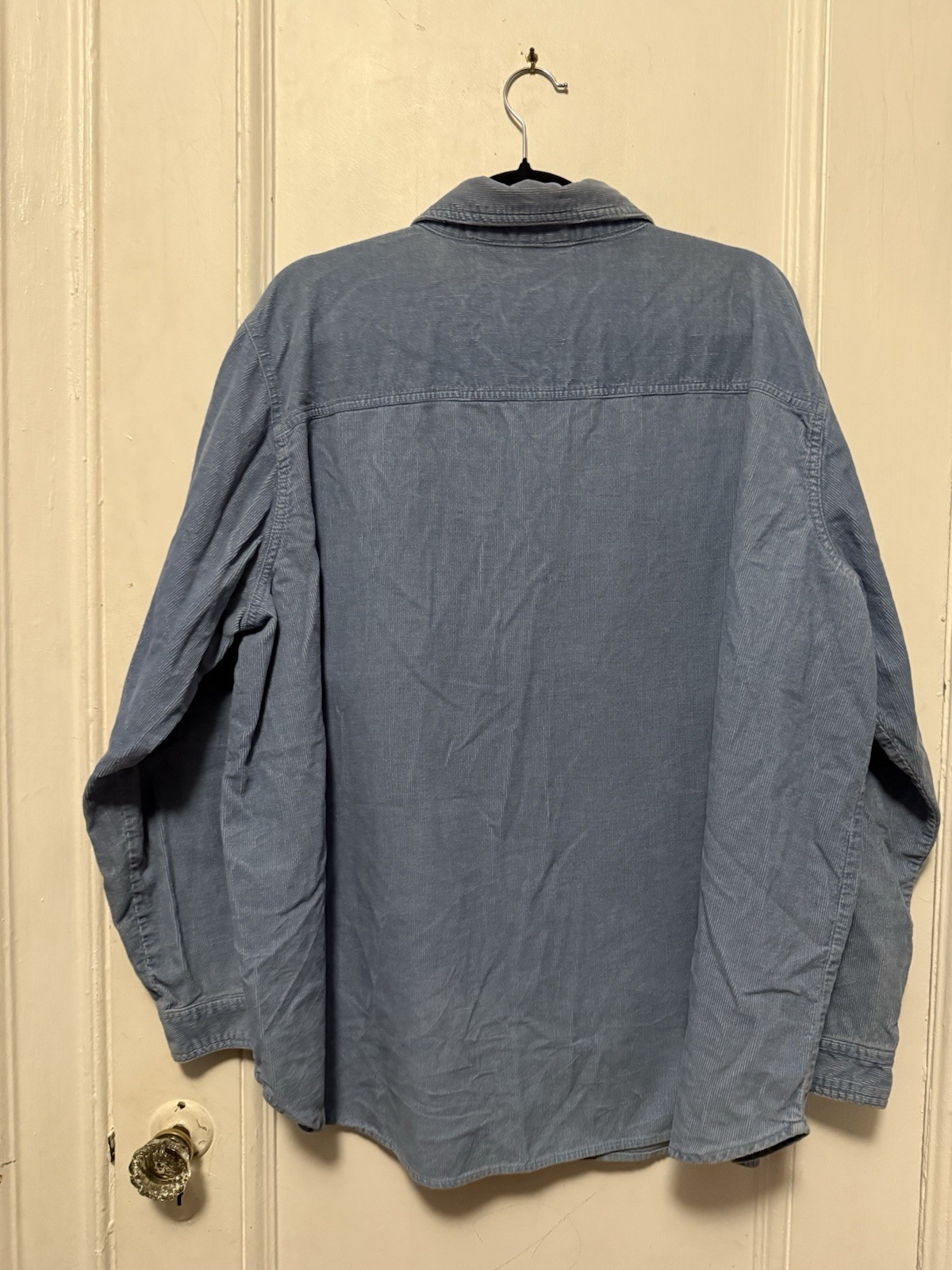 Vintage Baby Blue Disney Pooh Women’s Corduroy Botton Up Size 26/28W Plus size