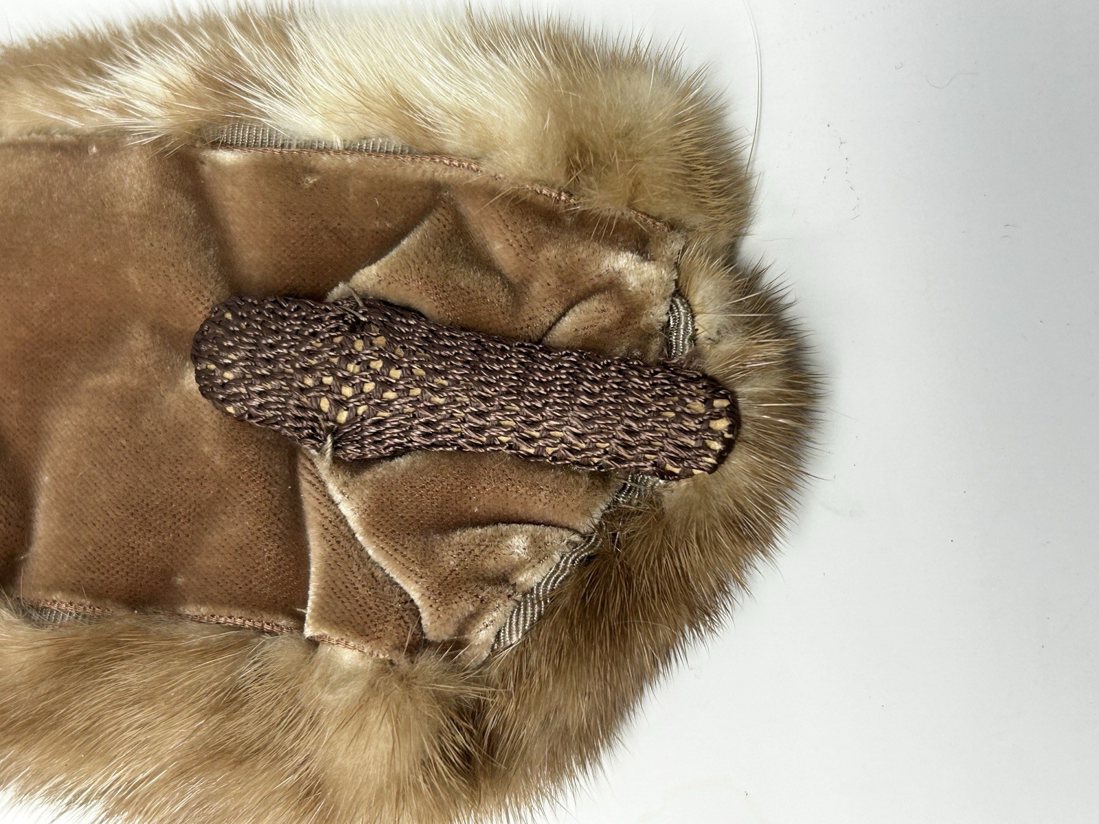 Vintage Genuine Mink Fur Stole Wrap Collar Mahogany Brown 39” Long Women’s