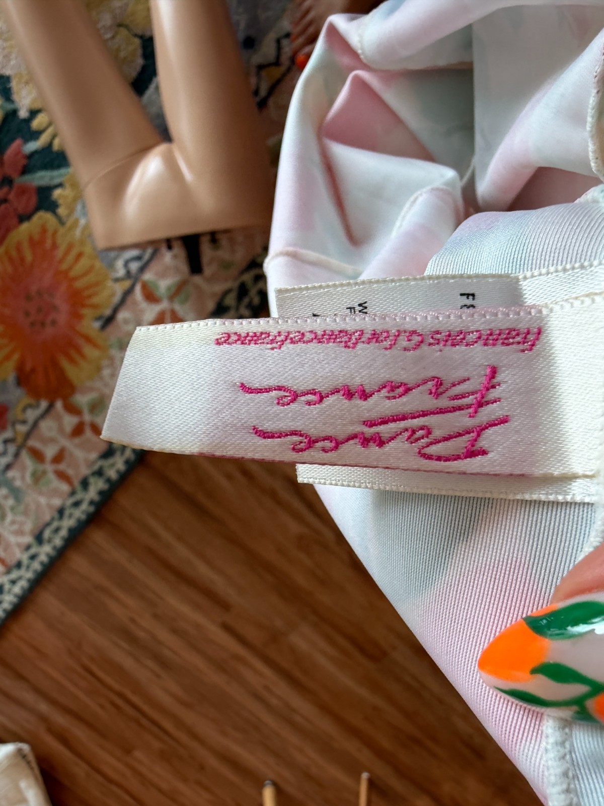🌸 Vintage 80s Made in USA Floral Pastel Capri Leotard Spandex Jumpsuit M