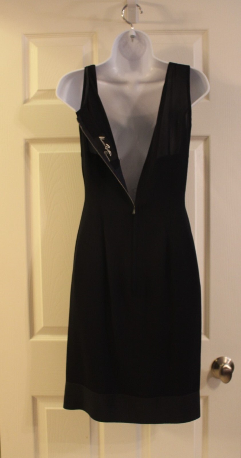 Maurice Rentner 60’s Vintage Silk Dark Navy Dress with Jacket Overlay (Small)