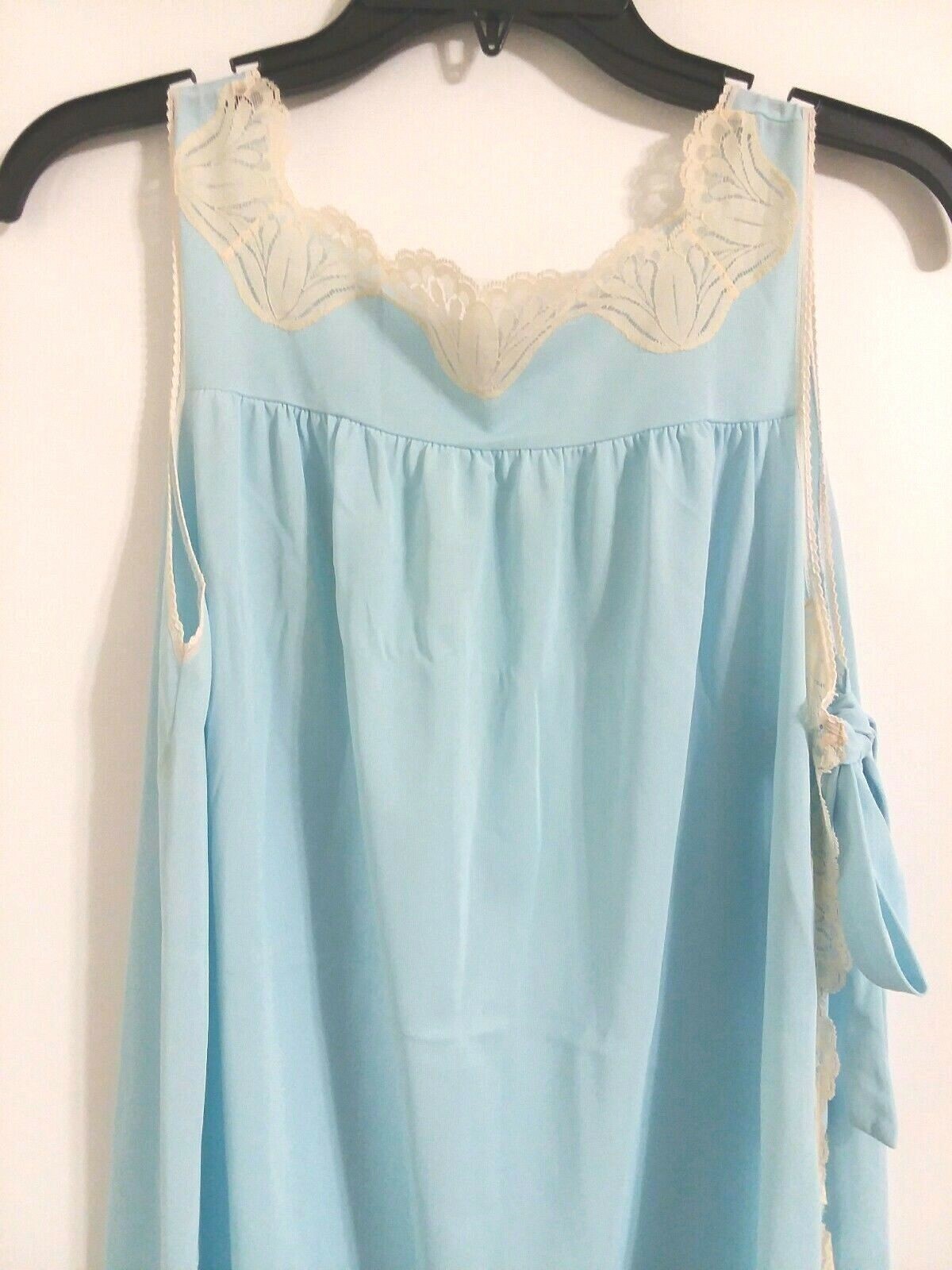 Heiress Nightgown Sleep XS Vintage Long Split Side Tie Lacy Women’s