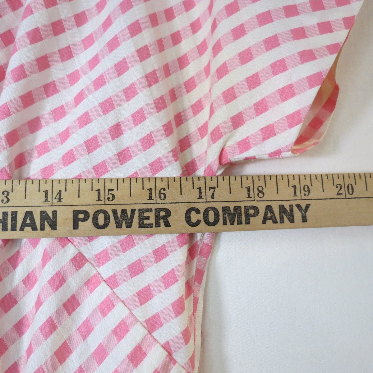 NO BELT VTG Betty Hartford Pink Gingham House Dress Rockabilly 50s A-Line READ