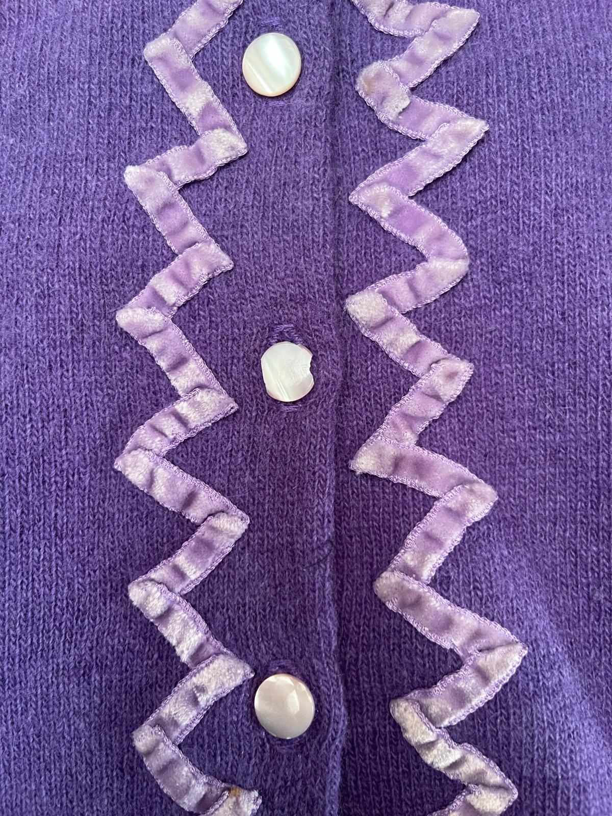 Vintage 50s Purple Cardigan Size Small 1950s Retro Arcylic Rockabilly Pinup