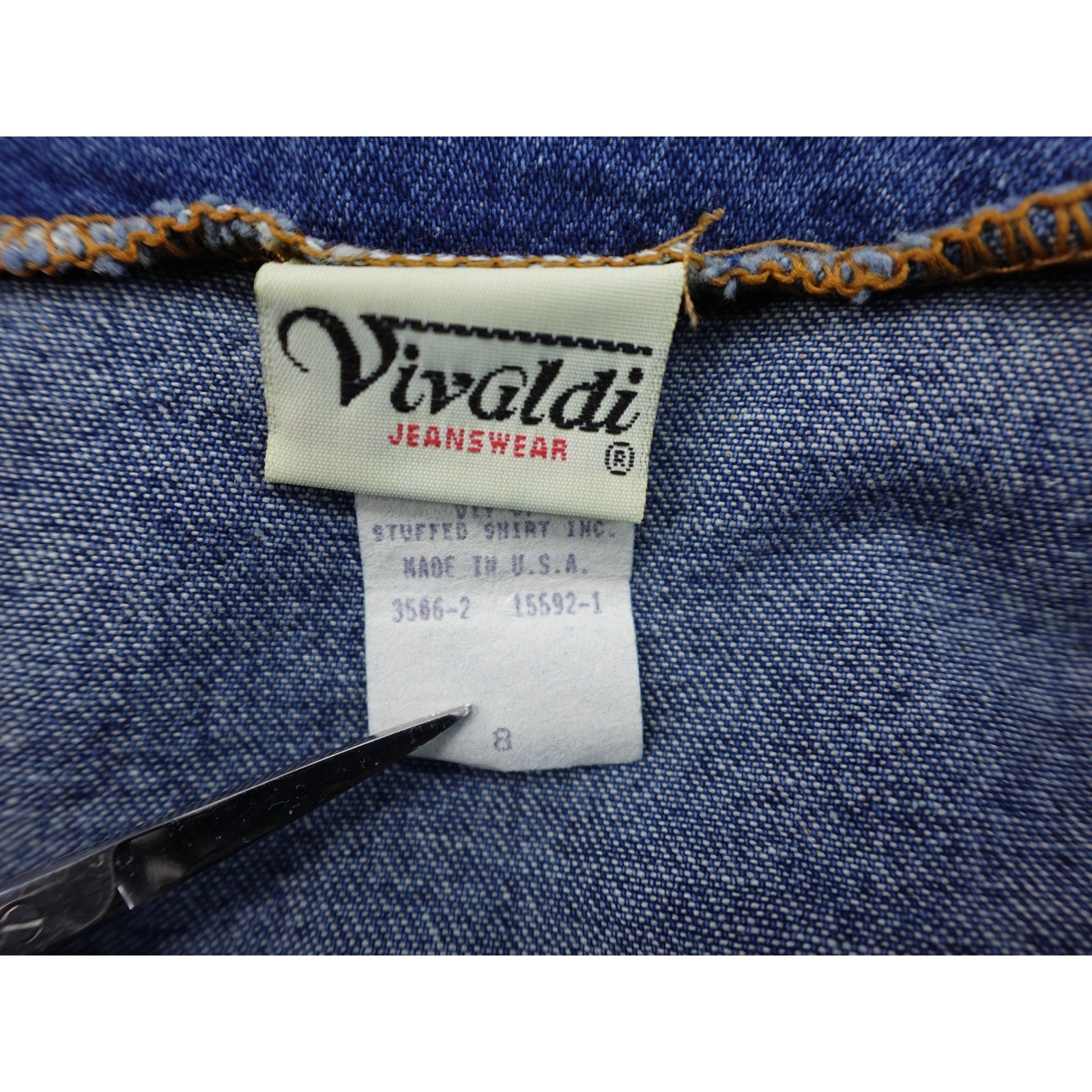 Vivaldi Jeanswear Denim Maxi Skirt Womens 8 Blue Good Vintage Wrap Front 90s USA
