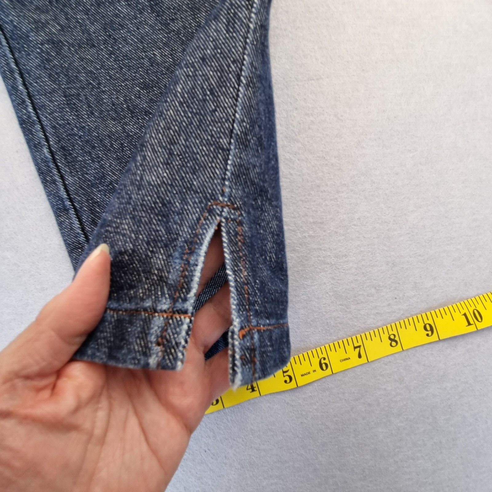 VINTAGE High Rise Blue Denim Jeans sZ 28″ Tall Girls Jeans Baggy Tapered leg