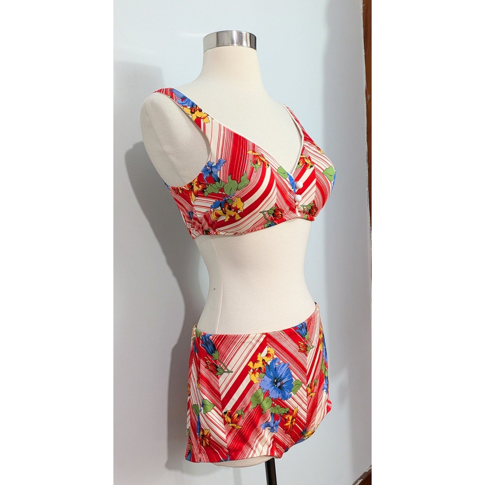 60s/70s Floral Bikini Set