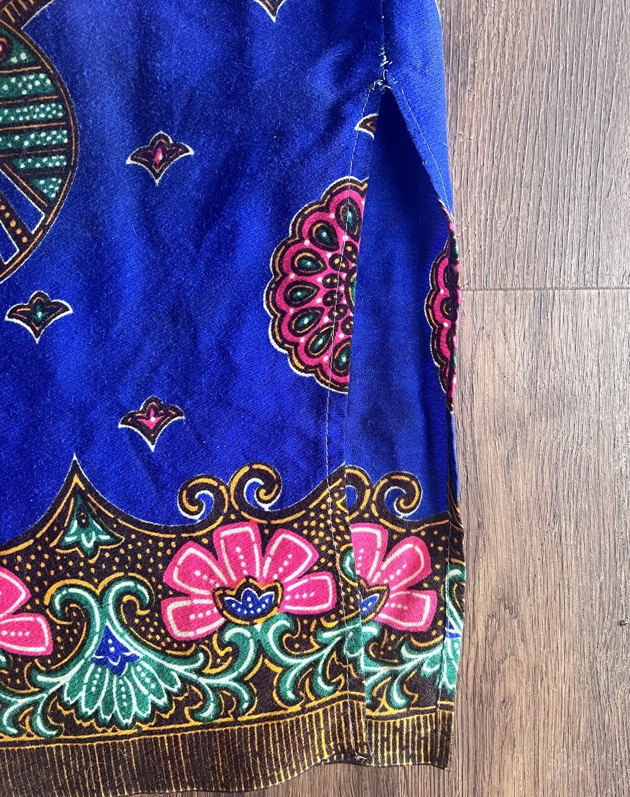 Vintage Dress Strap Midi Boho Summer Mod Hippie Psychedelic beach Small Medium 6