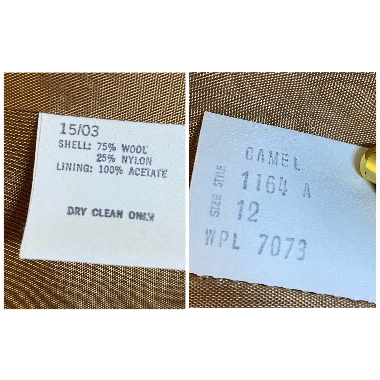 Y2K L.S. Ayres & Co Wool Blend Camel Blazer Jacket Equestrian Riding Size 12